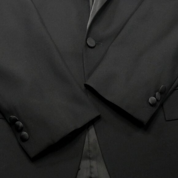 Polo Ralph Lauren Tuxedo Suit Men’s Black Wool Grosgrain Satin Lapel 48 Italy - Picture 7 of 15